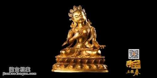 清早期鎦金白度母佛像