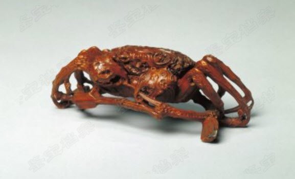 天然木蟹式印泥盒